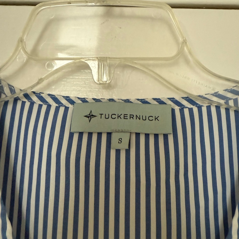 Tuckernuck Blue Easton Striped Blouse Size Small - Picture 3 of 5